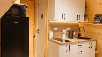 Cabaña, vistas a la montaña | Cocina privada | Utensilios de cocina