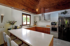 Vila, 6 quartos, piscina particular, ao lado do lago | Cozinha privada