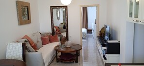 Living area - Peaceful and cozy 1-bedroom apartment with AC in charming Nessebar (Nessebur)