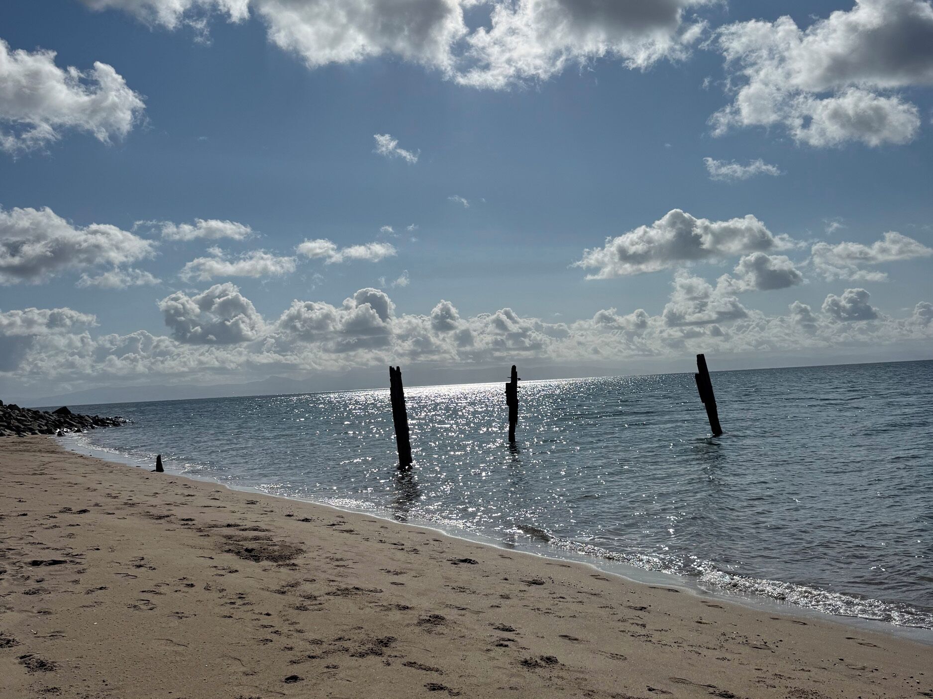 En la playa