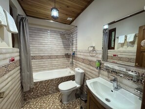 Hair dryer, bidet, towels, soap - Authentic and Traditional Bukhara designed hotel (Bukhara)