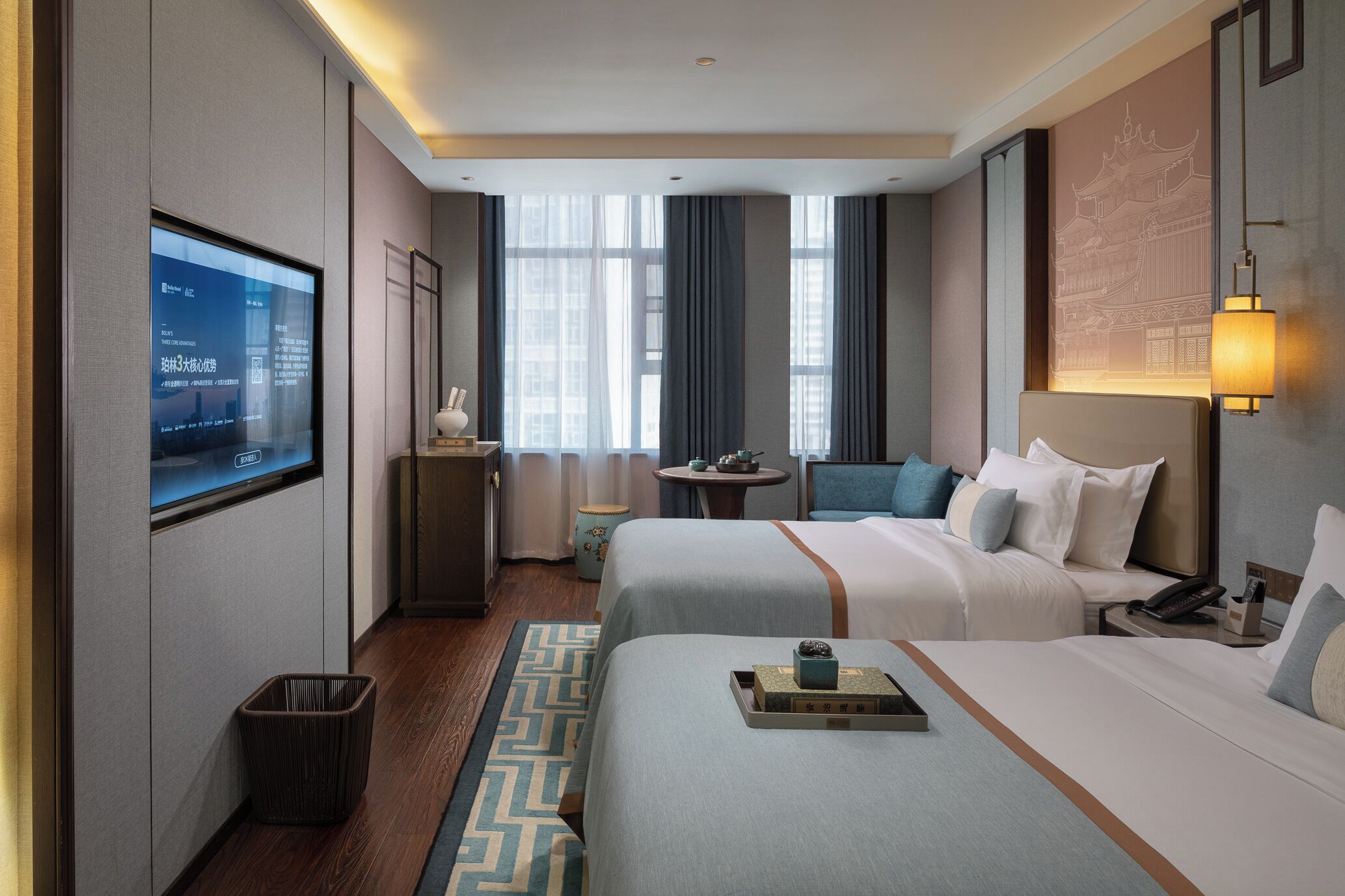 Classic Twin Room | Desk, laptop workspace, WiFi (free), individually decorated