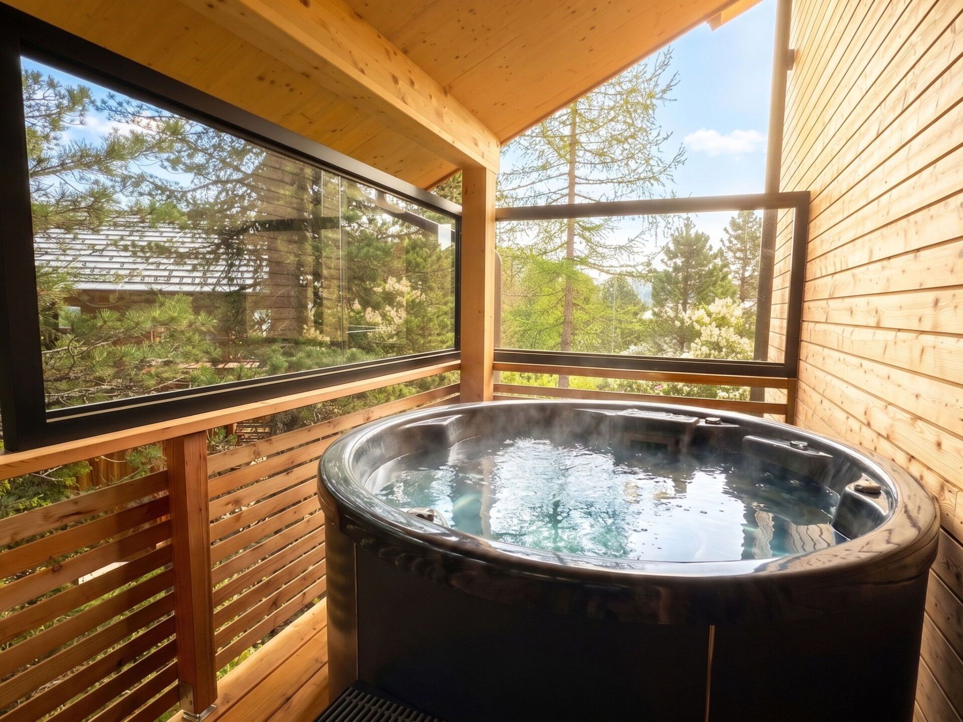 Outdoor spa tub