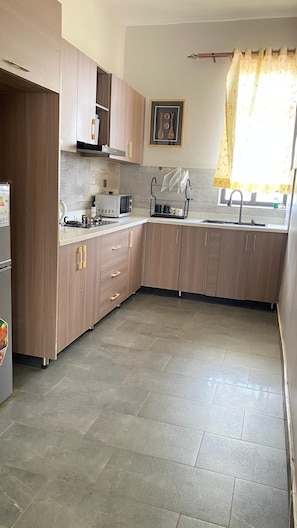 Economy Apartment, Balcony, City View | Dapur peribadi