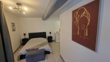 Iron/ironing board, travel crib, WiFi (free), bed sheets