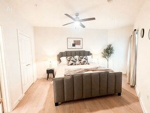 2 habitaciones, escritorio, tabla de planchar con plancha y wifi gratis 