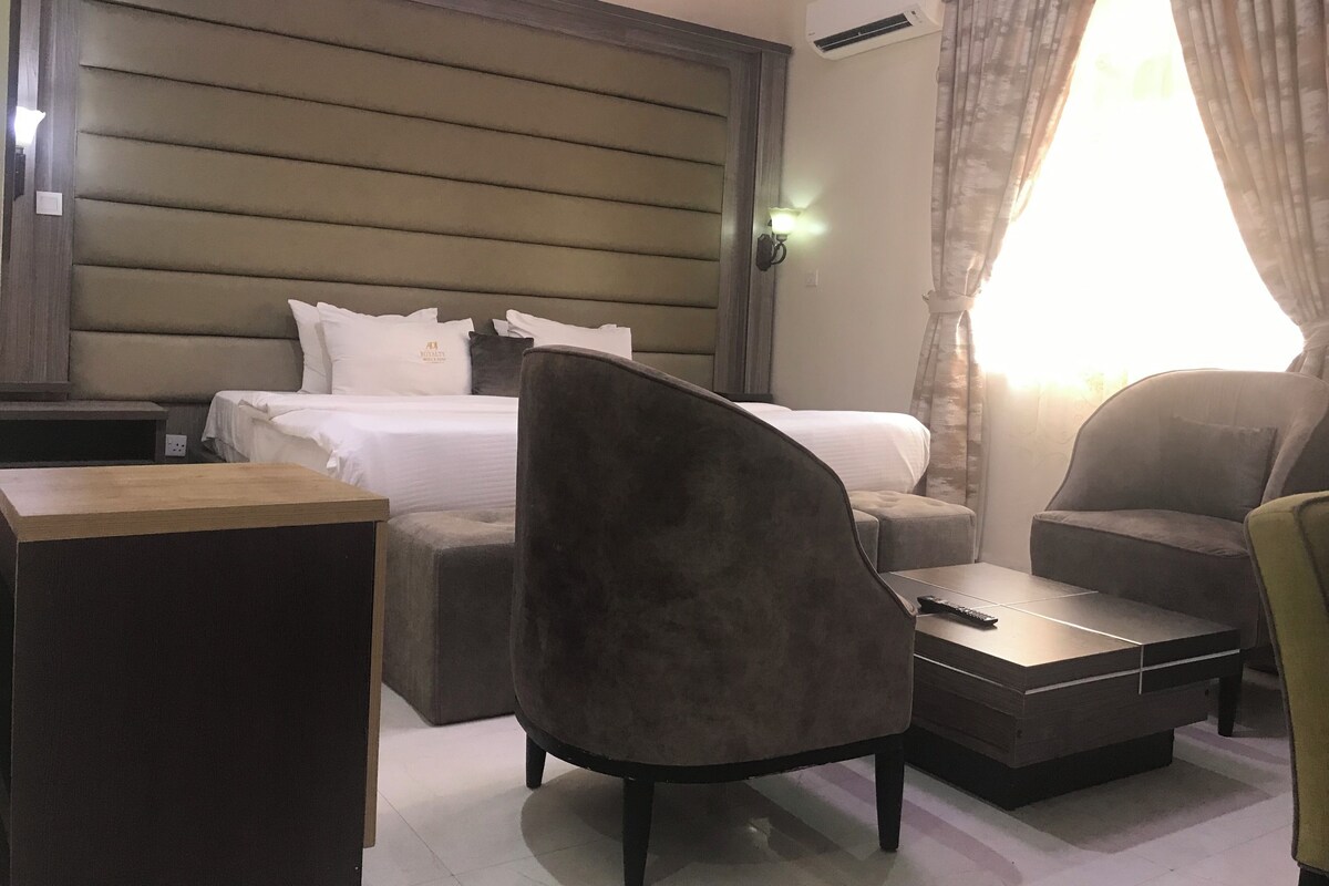 In-room safe, laptop workspace, blackout curtains, free WiFi