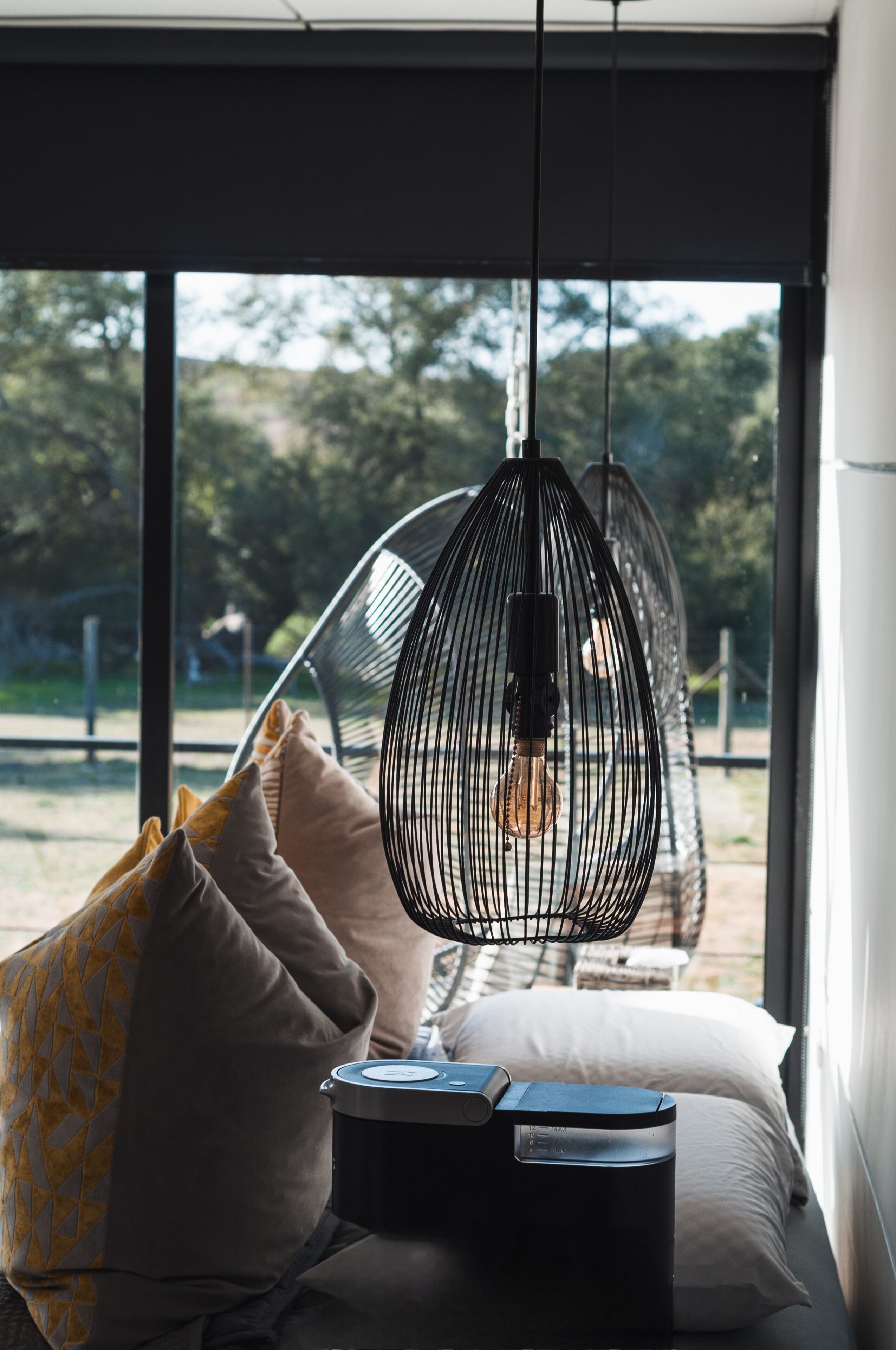 Blackout drapes, iron/ironing board (on request)