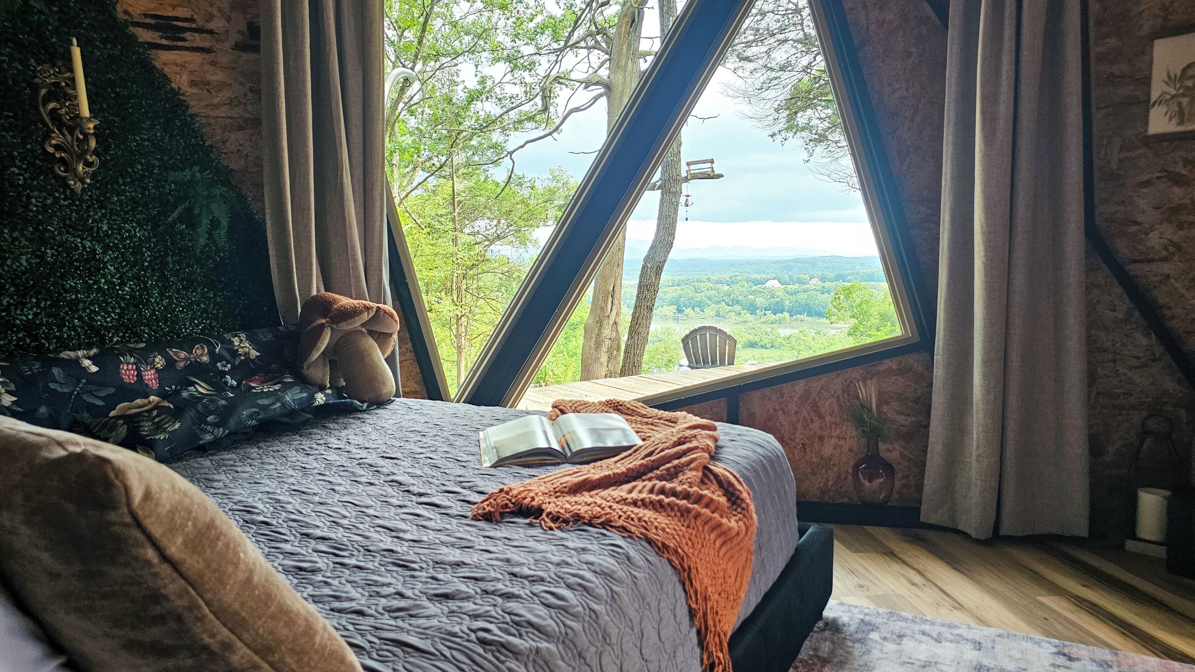 Cabin có tầm nhìn toàn cảnh, 1 phòng ngủ, bếp nhỏ, quang cảnh núi | Trang trí khác biệt, trang bị nội thất với thiết kế riêng biệt 