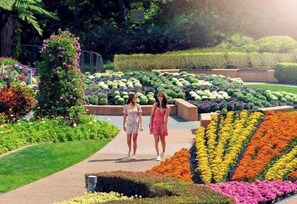 A garden pathway with two women walking. - Stylish & Superb! 2bed/2bath/1car~ Walk to CBD (Brisbane)
