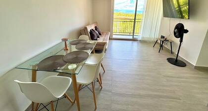 New, modern apartment with parking in a gated community.