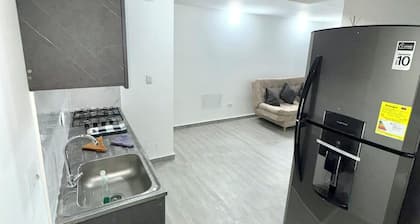 New, modern apartment with parking in a gated community.