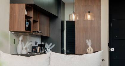 Modern house with a private garden and double-height ceiling in Comala