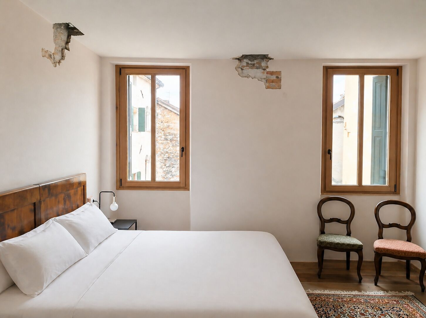 1 bedroom, bed sheets