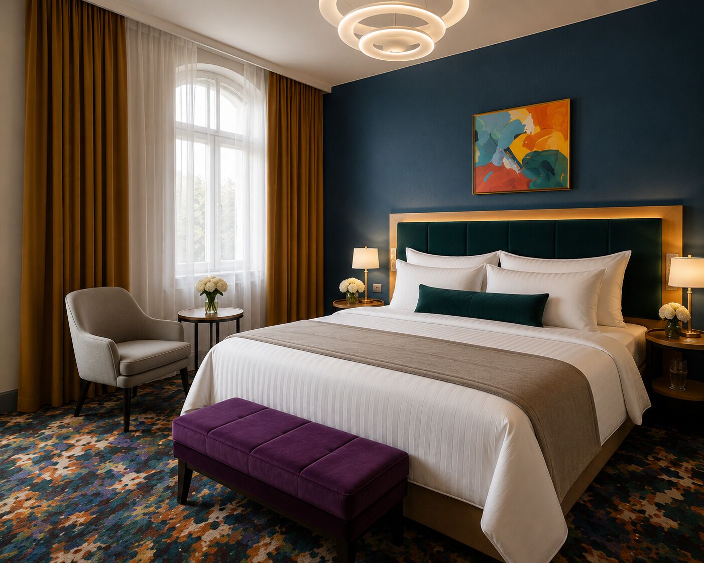 In-room safe, desk, soundproofing, iron/ironing board (on request)