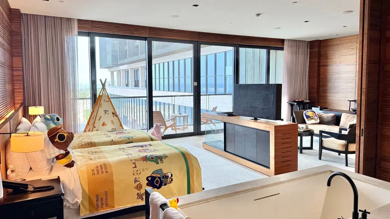 Suite Familiale, 2 lits une place, vue mer