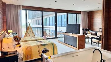 Suite Familiale, 2 lits une place, vue mer