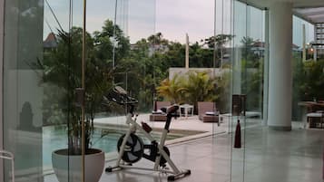 Villa, Balcony, Garden View | Fitness facility