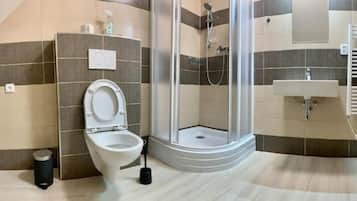 Apartment | Bathroom | Hair dryer, slippers, towels, soap
