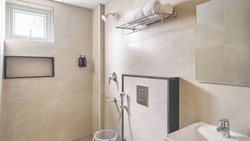 Towels, soap, shampoo