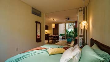 Apartment, 1 Schlafzimmer, Gartenblick | Hochwertige Bettwaren, Verdunkelungsvorhänge, schallisolierte Zimmer
