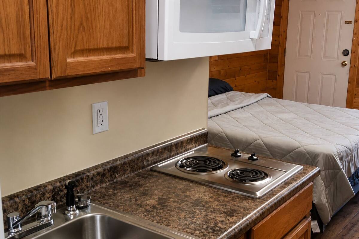 Habitación individual Deluxe, 1 cama Queen size, para no fumadores, cocineta | Wifi gratis 