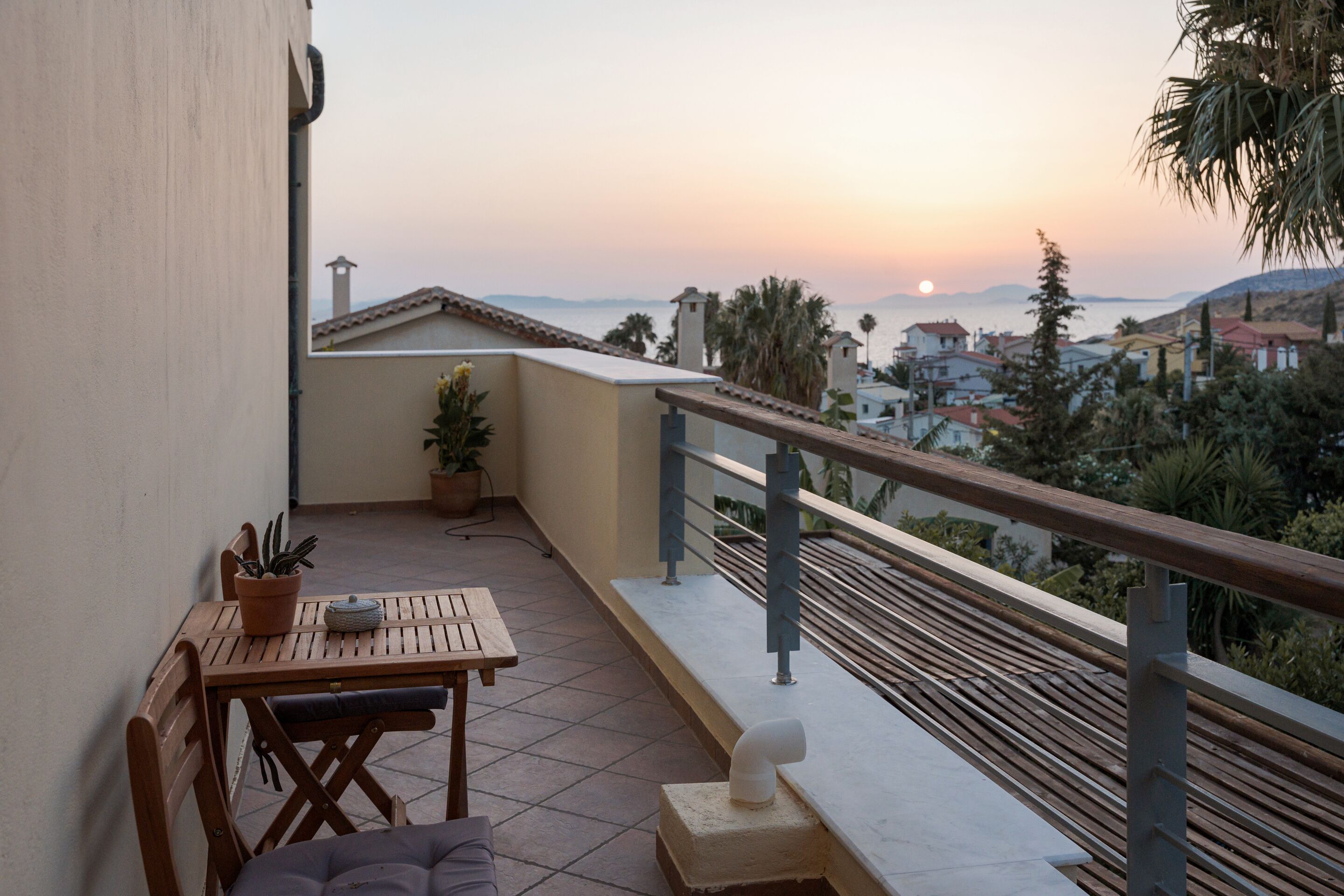 Villa supérieure, vue sur la mer | Vue du balcon