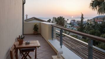 Villa supérieure, vue sur la mer | Vue du balcon