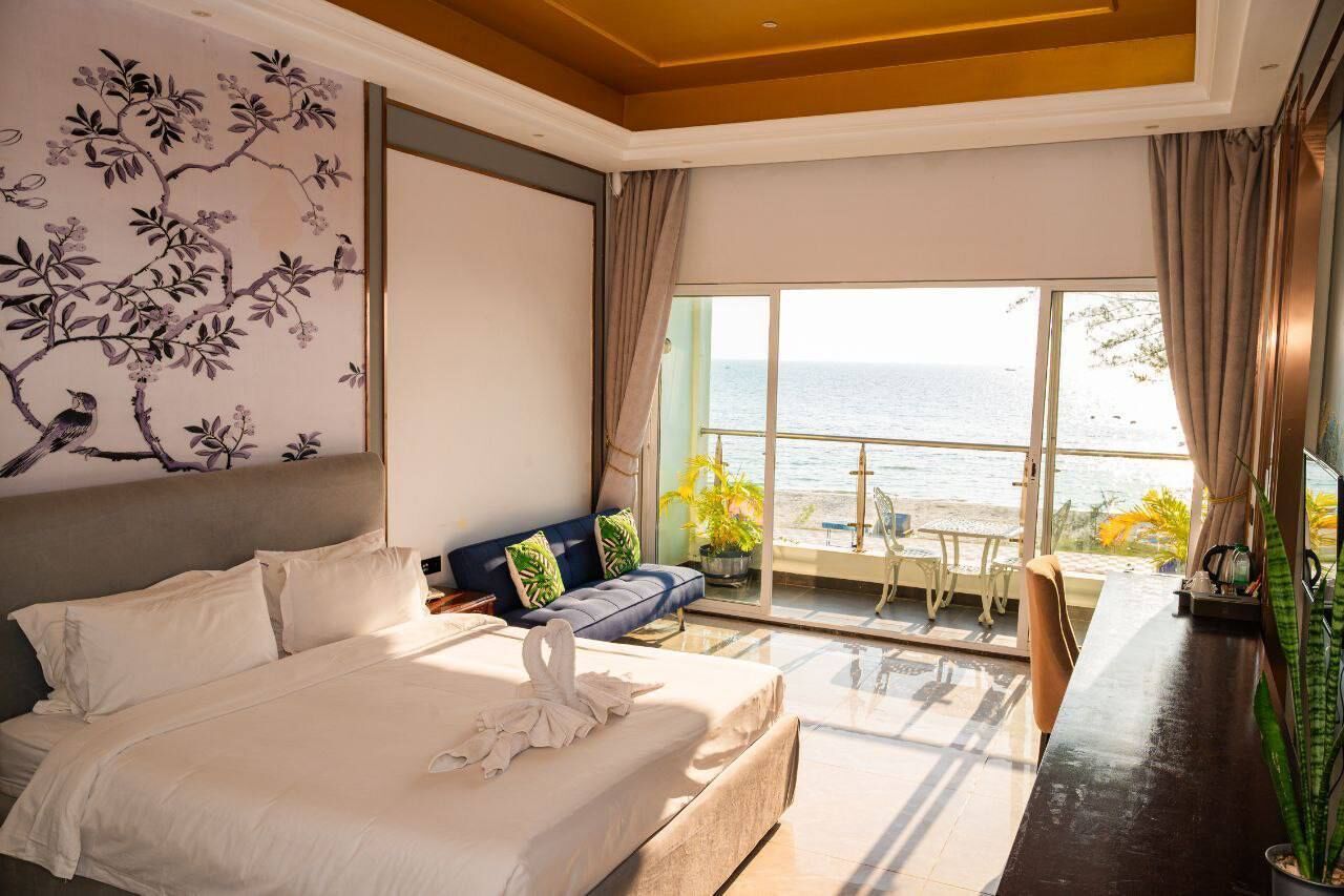 Deluxe Double Room, Beach View | In-room safe, desk, laptop workspace, WiFi (free)