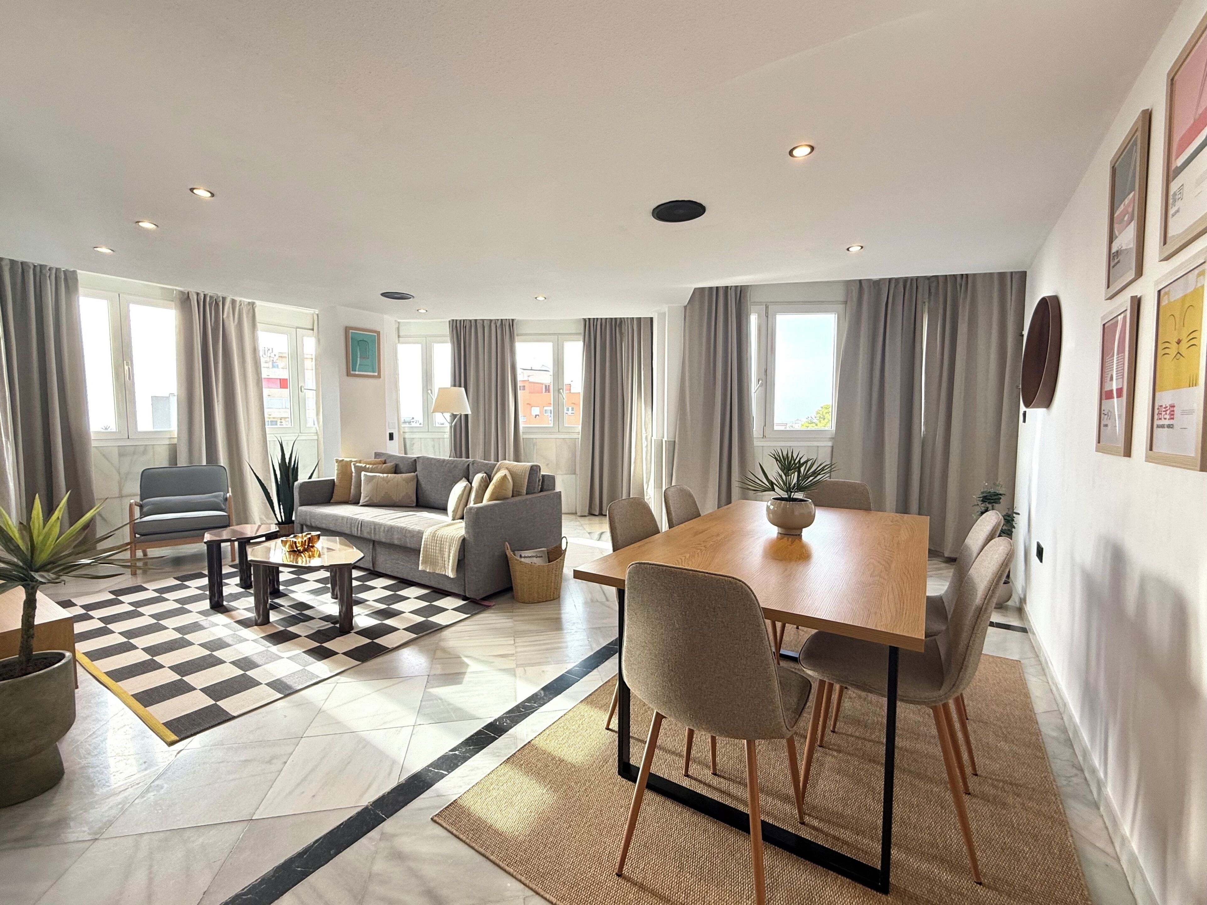 Appartement Deluxe, 2 chambres, vue partielle sur l'océan | Coin séjour
