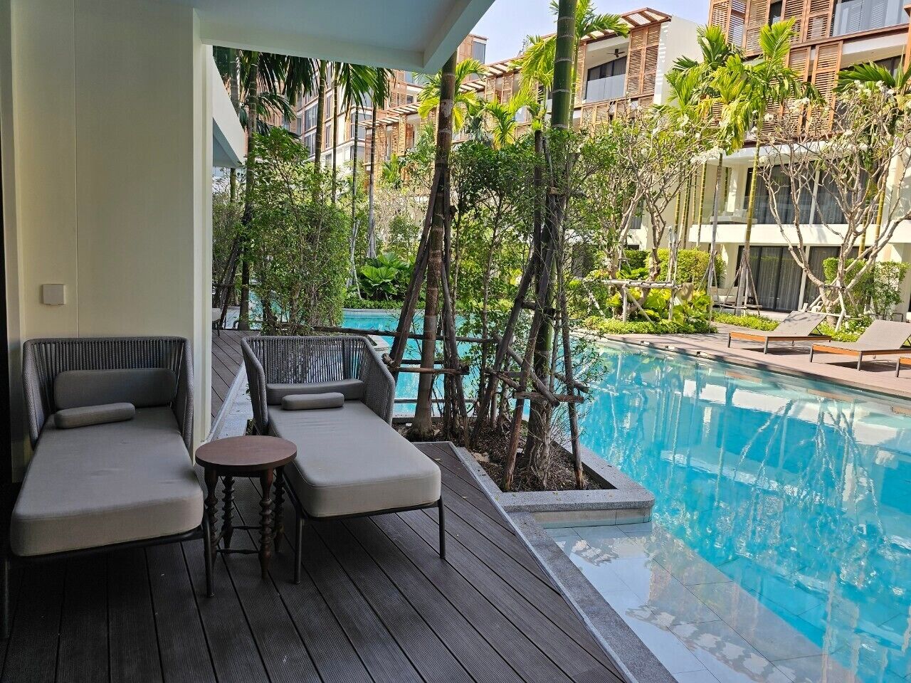 Familiepenthouselejlighed - balkon - udsigt til pool | Pool | Udendørs pool