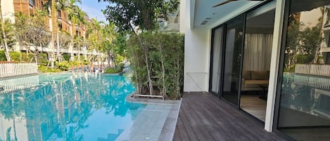 Family Penthouse, Balcony, Pool View | Pool