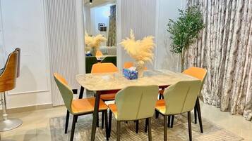 Family Apartment, Balcony, City View | Dining