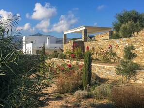 Property grounds - Cycladic villa with panoramic sea & mountain view (Τοπική Κοινότητα Κώστου)