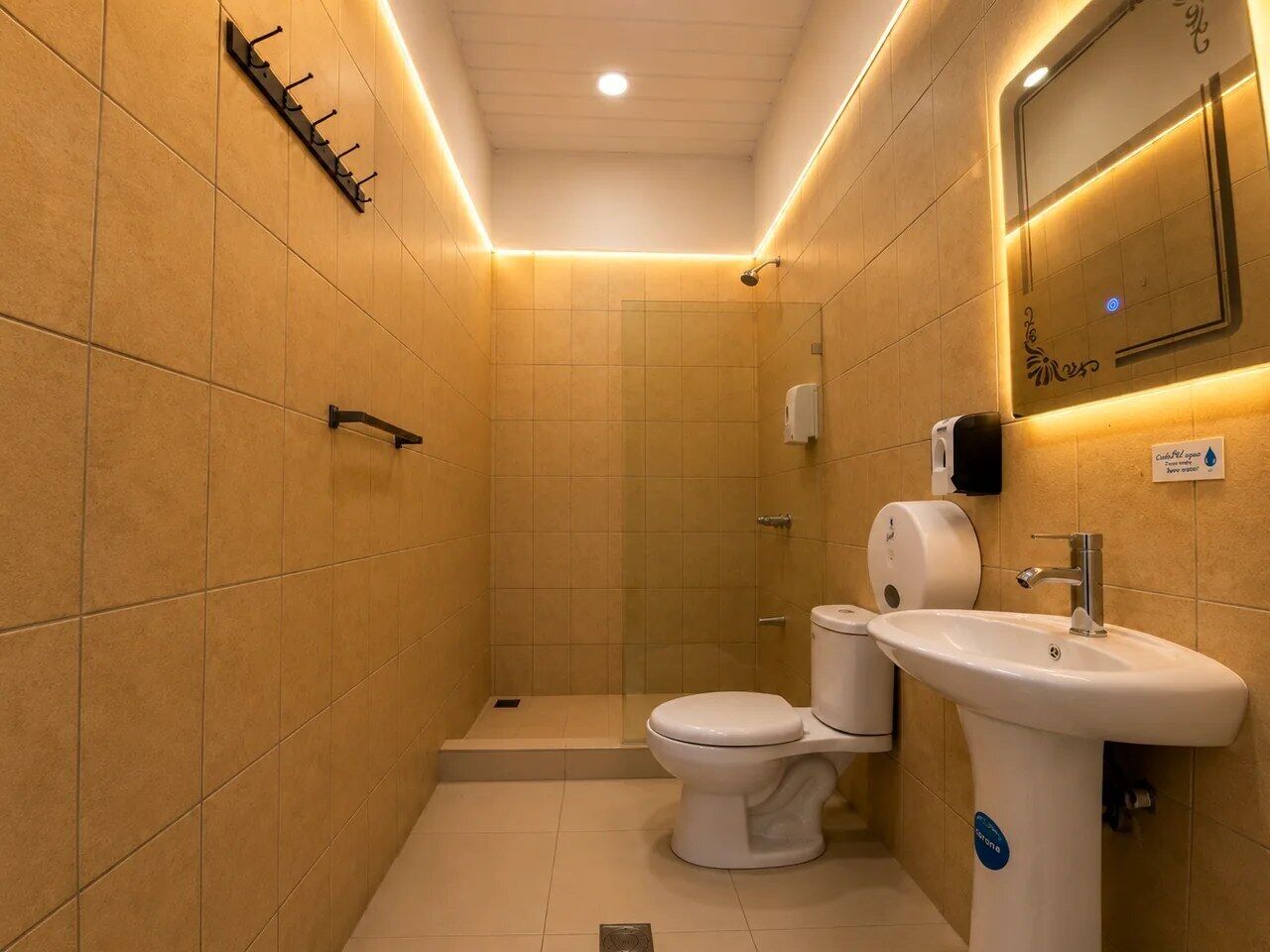 Quarto quádruplo luxo | Banheiro | Sabonete, shampoo, papel higiênico 