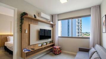 Basic Apartment | Living area | 40-inch TV with digital channels