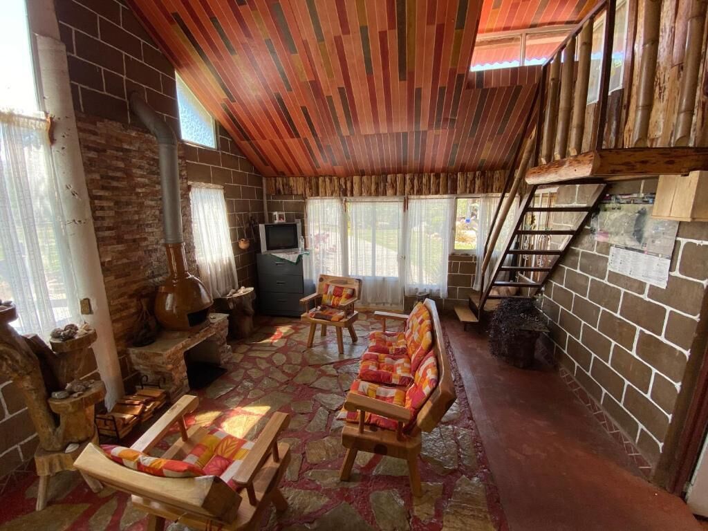 Familie chalet, patio, uitzicht op tuin | Woonruimte