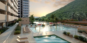 Outdoor pool - Praia Suites (Santa Marta)