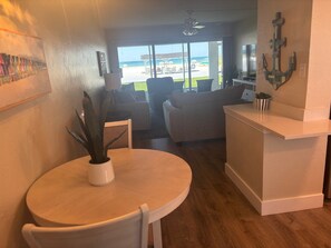 Interior - Gulf-front 2BR, 1BA Siesta Key condo with king bed and gulf views. (Siesta Key)