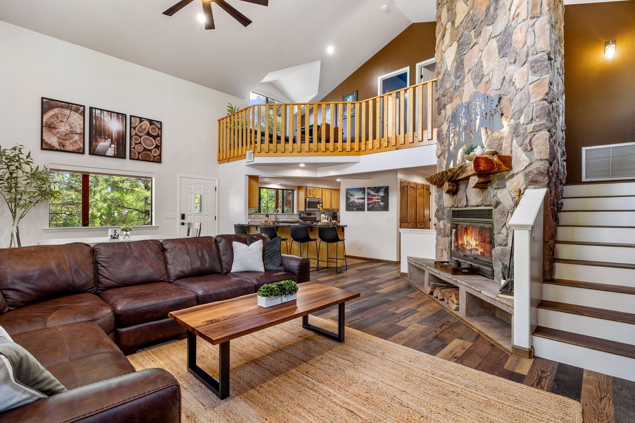 Smart TV, fireplace, video games, table football