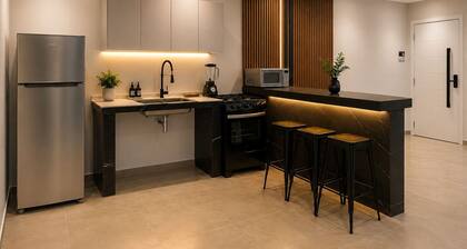 Modern apartment with full resort amenities.