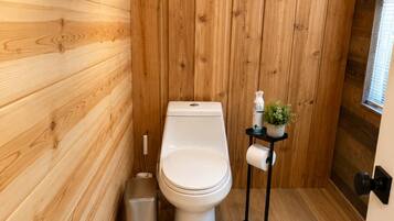 Dusche, Haartrockner, Bidet, Handtücher