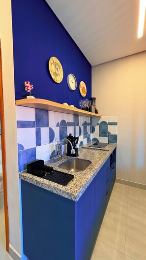 Apartment, Balkon, Gartenblick | Eigene Küche