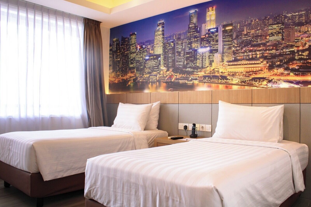 Chambre Deluxe avec lits jumeaux, balcon