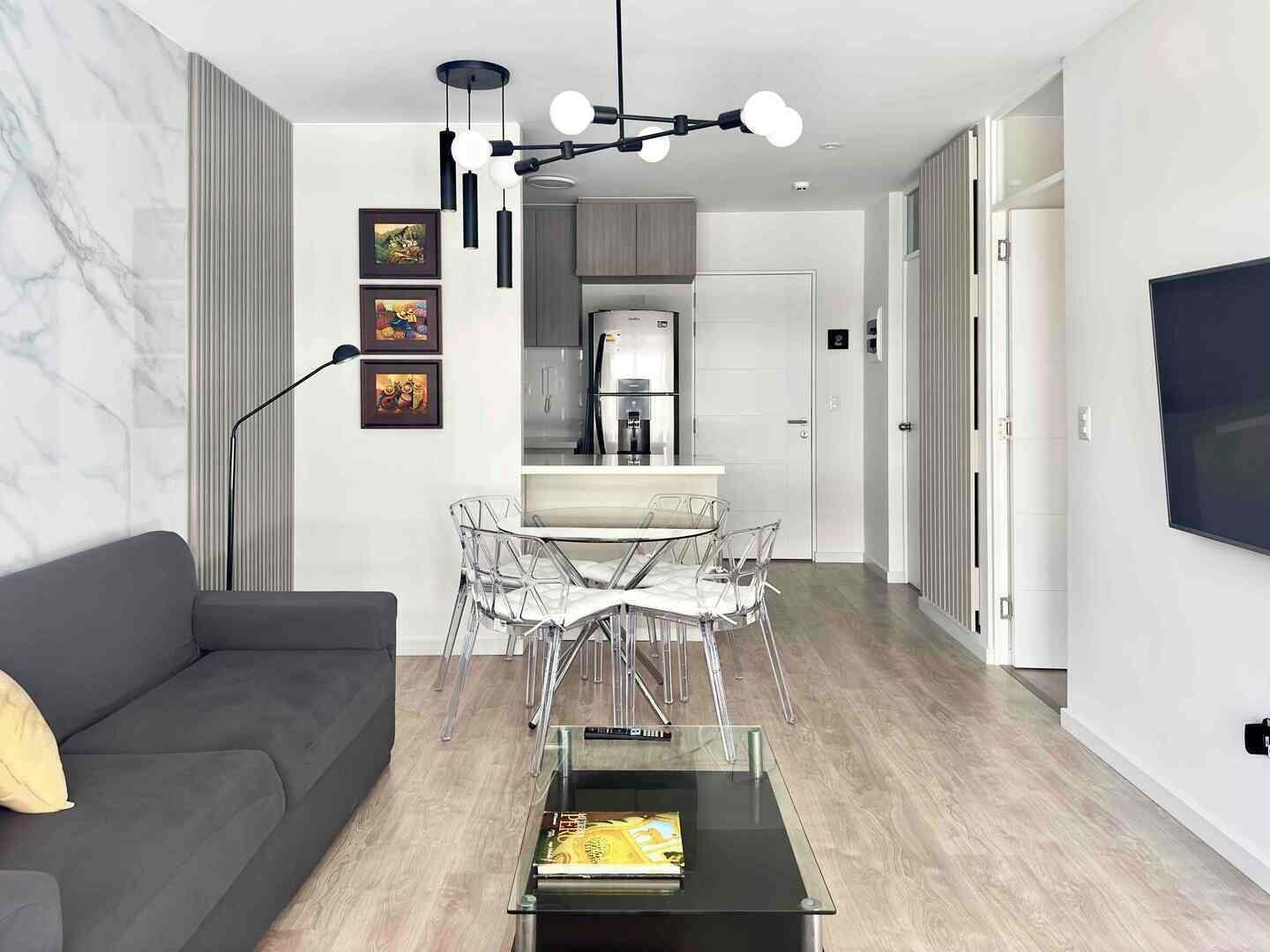 Departamento, 1 cama matrimonial | Área de sala de estar