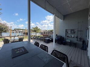 Outdoor dining - The Capetown Lakehouse with Boat Slip & Lift! (Montgomery)