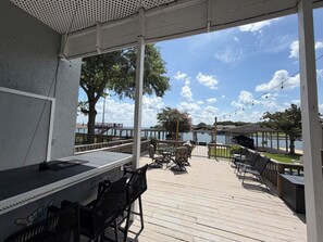 Outdoor dining - The Capetown Lakehouse with Boat Slip & Lift! (Montgomery)
