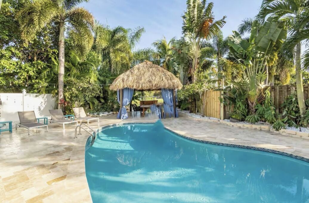 A heated pool