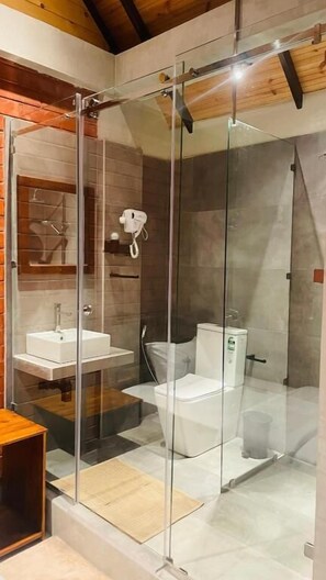 Chalet, uitzicht op bergen | Badkamer