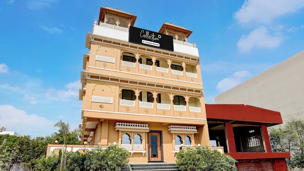 A multi-story building with a sign indicating it is a company-serviced collection. - Collection O RTO Office Udaipur (Udaipur)